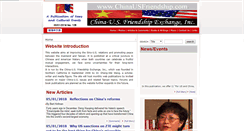 Desktop Screenshot of chinausfriendship.com